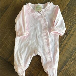 First Impressions Light Pink Ruffled Footie